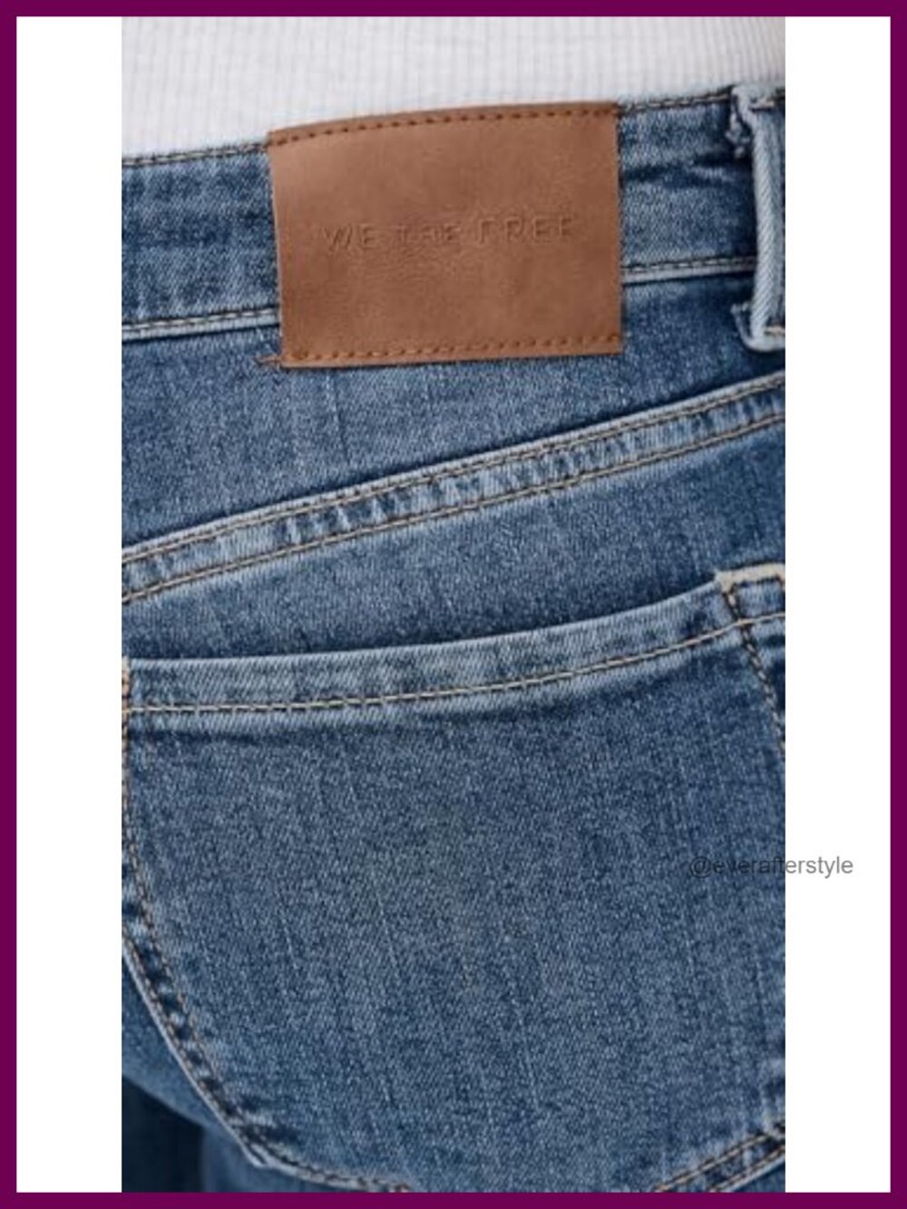 Free People Oracle Low Rise Slim Straight Jeans Mid Rise Rigid Denim - Picture 5 of 5